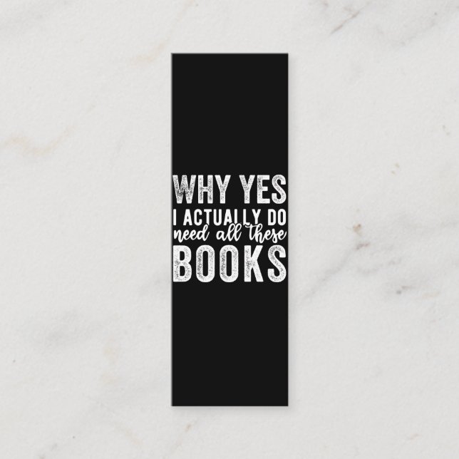 Why Yes, I Actually Do Need All These Books Treuekarte (Vorderseite)
