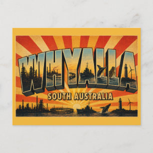 Whyalla Südaustralien Steel City Vintage Kunst Postkarte