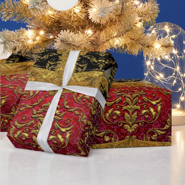Whyburghs Damask Baroque Elegant    Geschenkpapier (Feiertage)