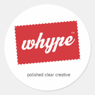 Whype-Logo poliert klare kreative Aufkleber