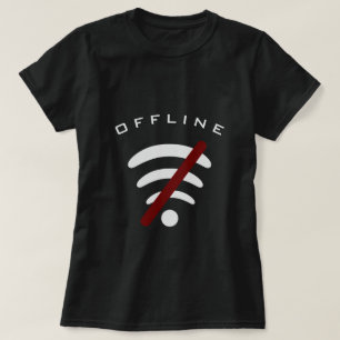 Wi-Fi Free Zone T - Shirt Offline - Benutzerdefini