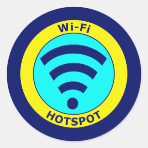Wi-Fi Hotspot Runder Aufkleber