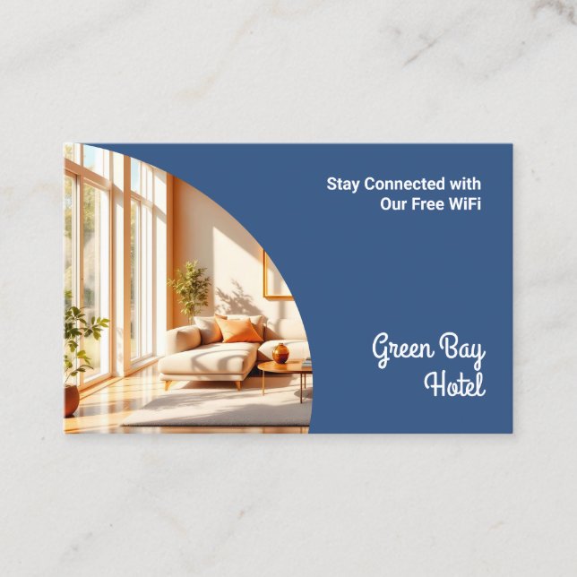 Wi-Fi Internet Guest Password Visitenkarte (Vorderseite)