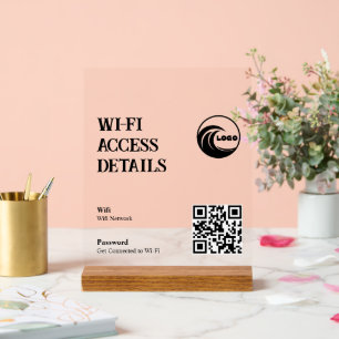 Wi-Fi-QR-Code-Schaumstofftafel   Scannen zum Verbi Acrylschild