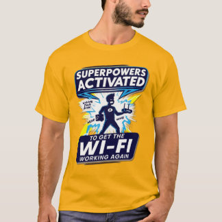 Wi-Fi Superpower Aktivierter T - Shirt