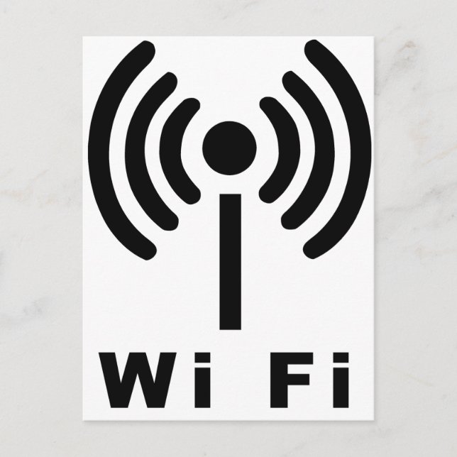 Wi Fi Symbol Postkarte (Vorderseite)