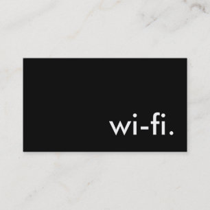 Wi-Fi. Visitenkarte