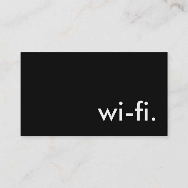 Wi-Fi. Visitenkarte (Vorderseite)