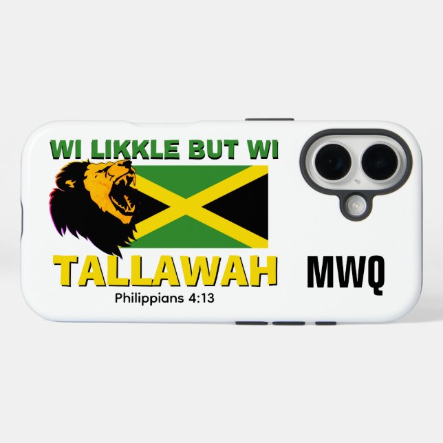 WI LIKKLE, ABER WI TALLAWAH Jamaika Case-Mate iPhone Hülle (Rückseite (Horizontal))