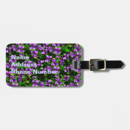 WI Staat Blume Wood Violet Mosaik Gepäckanhänger