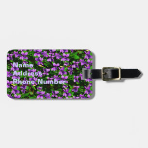 WI Staat Blume Wood Violet Mosaik Gepäckanhänger