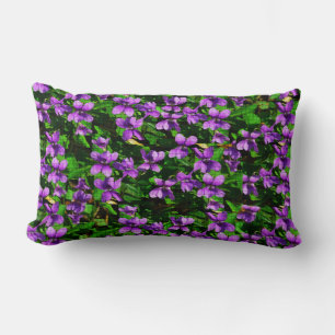 WI Staat Blume Wood Violet Mosaik Muster Lendenkissen