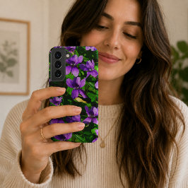 WI Staat Blume Wood Violet Mosaik Samsung Galaxy Hülle