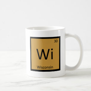 Wi - Wisconsin-Staats-Chemie-periodische Tabelle Tasse
