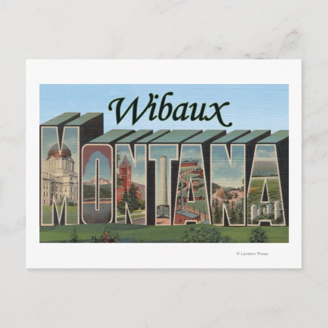 Wibaux, Montana Postkarte (Vorderseite)
