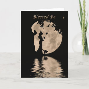 Wicca alles Gute zum Geburtstag mit Hexe und Karte