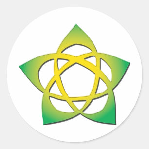 Wicca-Blume Runder Aufkleber
