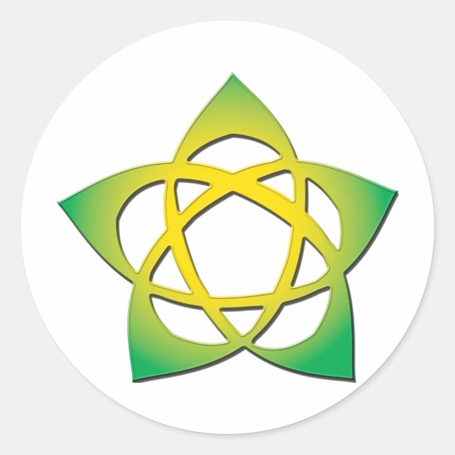 Wicca-Blume Runder Aufkleber (Vorderseite)