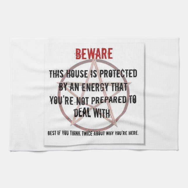wicca Energie geschütztes Haus Handtuch (Horizontal)