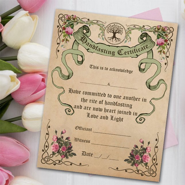 WICCA HANDFASTING CERTIFICATE - Parchment Poster (Von Creator hochgeladen)