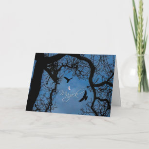 Wicca Inspirierte Magick Ravens und Oak Blank Card Feiertagskarte
