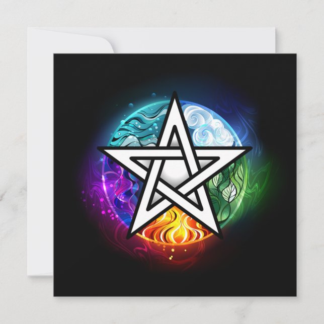 Wicca-Pentagramm Ankündigung (Vorderseite)
