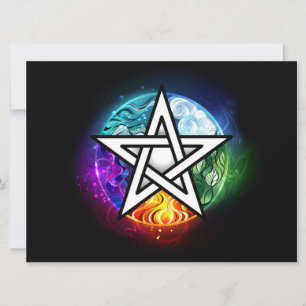Wicca-Pentagramm Einladung