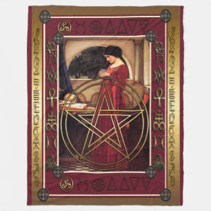 Wicca Pentagramm Fleece Blanket