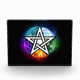 Wicca-Pentagramm Fotoblock