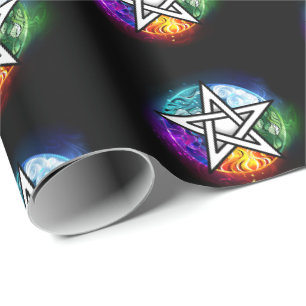 Wicca-Pentagramm Geschenkpapier