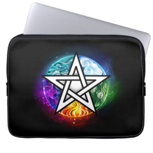 Wicca-Pentagramm Laptopschutzhülle