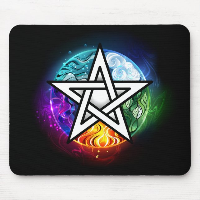 Wicca-Pentagramm Mousepad (Vorne)