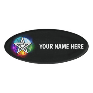Wicca-Pentagramm Namenschild