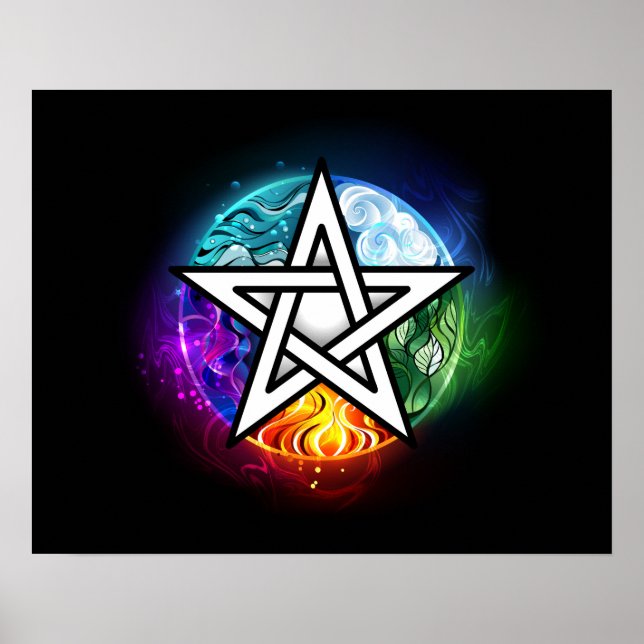 Wicca-Pentagramm Poster (Vorne)