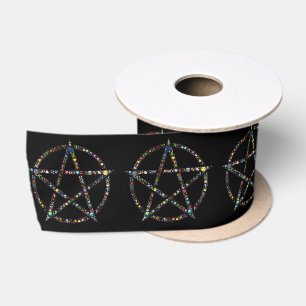 Wicca Pentagramm Satinband