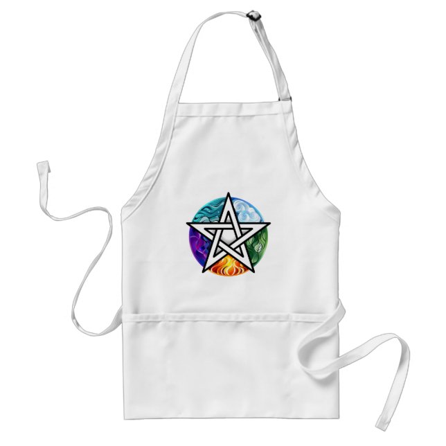 Wicca-Pentagramm Schürze (Vorne)
