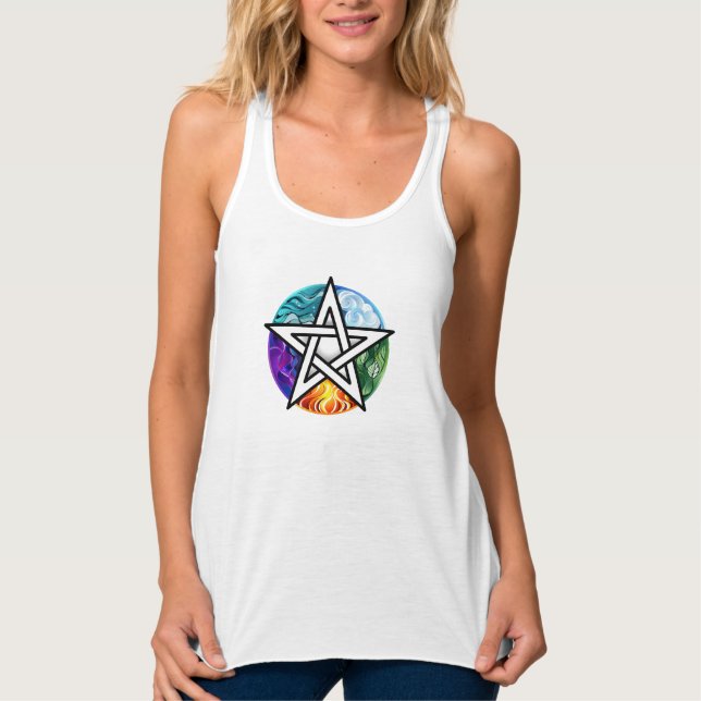 Wicca-Pentagramm Tank Top (Vorderseite)