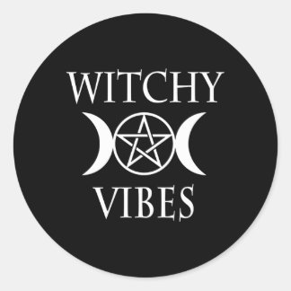 Wicca Pentagramm Triple Moon Goddess Witchy S Runder Aufkleber