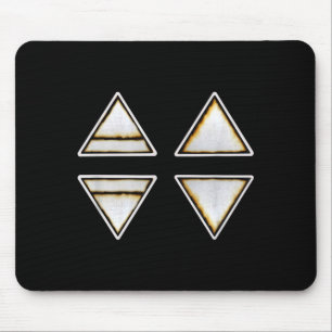 Wicca-Symbole 4 Elemente Erde Luft Feuer Wasser Mousepad