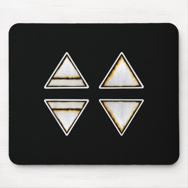 Wicca-Symbole 4 Elemente Erde Luft Feuer Wasser Mousepad (Vorne)