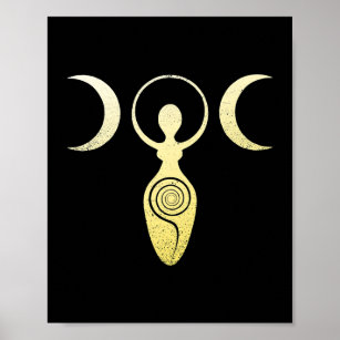 Wicca Triple Moon Goddess Magic Wiccan Poster