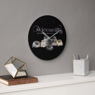 WiccaCats Wall Clock Große Wanduhr
