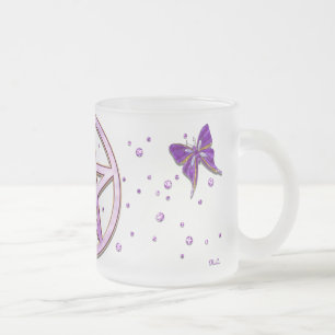 Wiccan Amethyst Jeweled Butterfly Art Mattglastasse