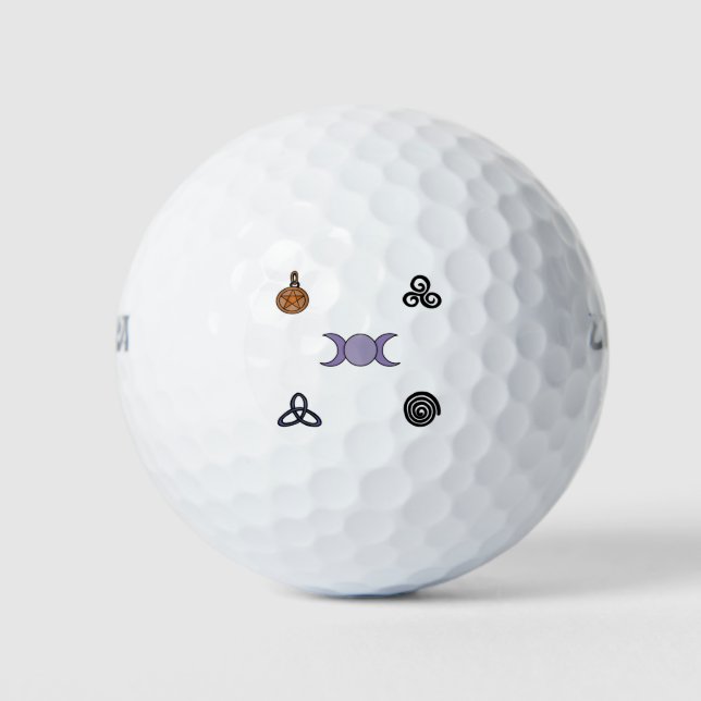 Wiccan and Pagan Symbols Golfball (Vorderseite)