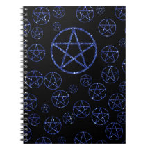Wiccan Blue Pentagramm Journal 80 Lined Pages