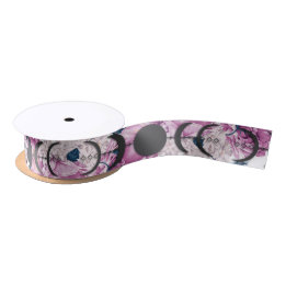 Wiccan Handfasting Pink Rose Moon Phase Satinband