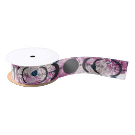 Wiccan Handfasting Pink Rose Moon Phase Satinband