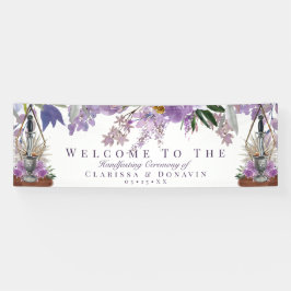 Wiccan Handfasting Rite of Gewerkschaft Lila Flora Banner