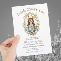 Wiccan Imbolo Goddess Florflame Gold Snowflake