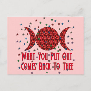 Wiccan Karma Postkarte